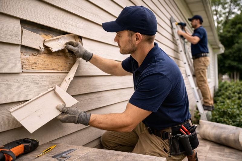 Our team working on Siding Service projects in Cadiz, KY