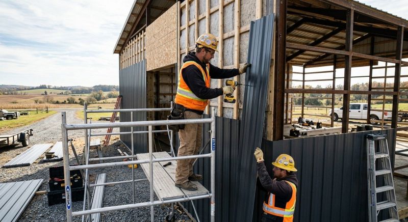 Pole Barn Siding Installation in Cadiz, KY